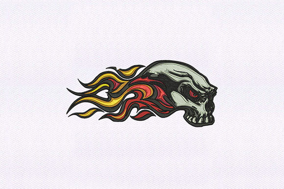Review: Teeth Baring Skull Embroidery Design