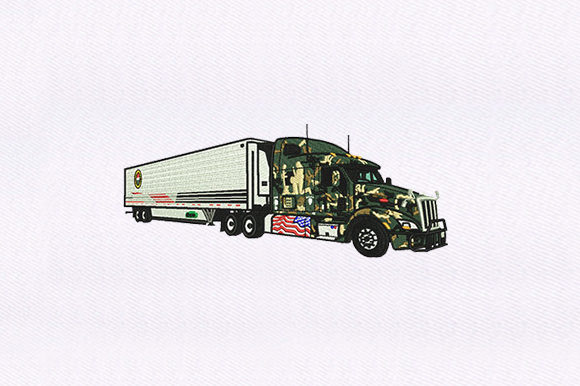 Reviewing the Military Truck Embroidery Design for Boutique Sweatshirts